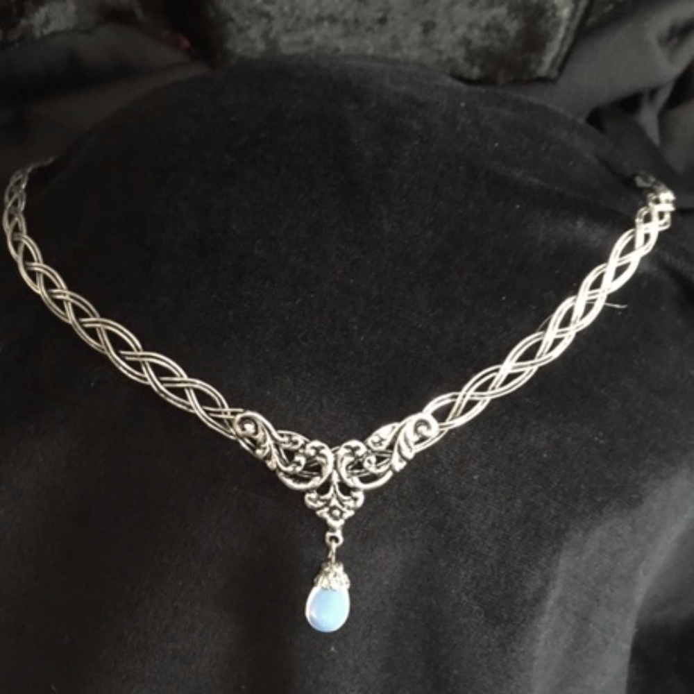 celtic braided tiara crown silver